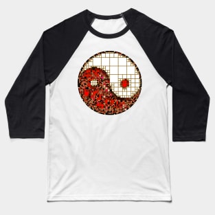 Mosaic Ying Yang Baseball T-Shirt